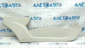 Center console trim side right Tesla Model S 16-20 beige leather, beige stitching