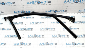 Upper door molding front right Alfa Romeo Giulia 17-19 black gloss with glass seal, scratches