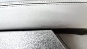 Door trim card rear left Alfa Romeo Giulia 17- black, armrest black leather, insert black leather, gray molding, scratches, dent