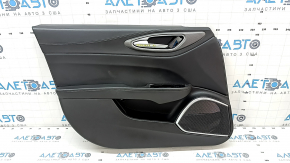Door trim card front left Alfa Romeo Giulia 17- black, armrest black leather, insert black leather, gray molding, scratches
