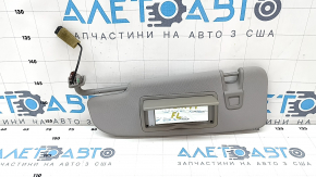 Left visor Alfa Romeo Giulia 17-21 without hook, gray with backlight, Home link, without sticker