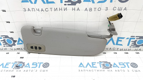 Left visor Alfa Romeo Giulia 17-21 without hook, gray with backlight, Home link, without sticker