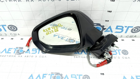 Left side mirror Lexus RX350 RX450h 16-20 15 pins, turn signal, auto-dimming, heated, BSM, blue, broken mount, scratches