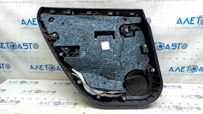Door trim card rear right Tesla Model S 16-20 rest leather black, with beige insert, with backlight, dented