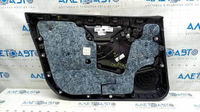 Door trim card front right Tesla Model S 16-20 rest leather black, with beige insert, with backlight, dented