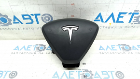 Airbag in the steering wheel driver Tesla Model S 12-20 leather type 1, black