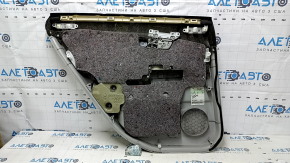 Door trim card rear right Lexus RX300 RX330 RX350 RX400h 04-09 gray, black top, gray leather armrest, wood insert, scratches, tears
