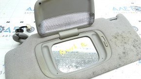 Left visor Lexus RX300 RX330 RX350 RX400h 04-09 gray, without hook, with backlight, tear, for dry cleaning