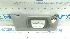 Right visor Lexus RX300 RX330 RX350 RX400h 04-09 gray, without hook