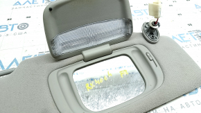 Right visor Lexus RX300 RX330 RX350 RX400h 04-09 gray, without hook