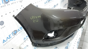 Front bumper bare Nissan Murano z52 15-18 prerest red torn off right part, broken fasteners, tears, sawed off, dented