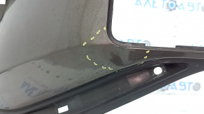 Front bumper bare Nissan Murano z52 15-18 prerest red torn off right part, broken fasteners, tears, sawed off, dented