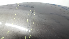 Front bumper bare Nissan Murano z52 15-18 prerest red torn off right part, broken fasteners, tears, sawed off, dented