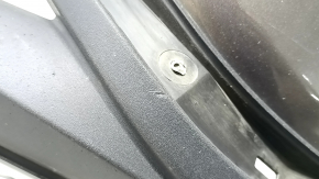 Front bumper bare Nissan Murano z52 15-18 prerest red torn off right part, broken fasteners, tears, sawed off, dented