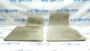 Set of floor mats for Tesla Model S 12-20 beige, cloth, for cleaning