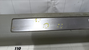 Door sill trim with illumination front left Lexus RX300 RX330 RX350 RX400h 04-09 gray, with chrome trim, bumps on chrome, scuffed, scratches, for dry cleaning
