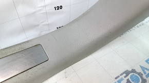 Door sill trim with illumination front left Lexus RX300 RX330 RX350 RX400h 04-09 gray, with chrome trim, bumps on chrome, scuffed, scratches, for dry cleaning