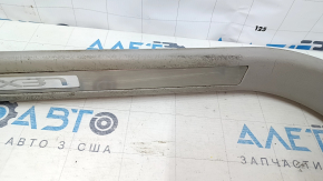 Door sill trim with illumination front left Lexus RX300 RX330 RX350 RX400h 04-09 gray, with chrome trim, bumps on chrome, scuffed, scratches, for dry cleaning