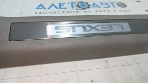 Door sill trim with backlight rear right Lexus RX300 RX330 RX350 RX400h 04-09 gray, with backlight, with chrome trim, worn, broken fastening, scratches
