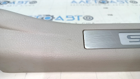 Door sill trim with backlight rear left Lexus RX300 RX330 RX350 RX400h 04-09 gray, with backlight, with chrome trim, worn, broken fastening, scratches