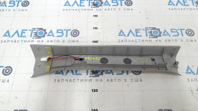 Door sill trim with backlight rear left Lexus RX300 RX330 RX350 RX400h 04-09 gray, with backlight, with chrome trim, worn, broken fastening, scratches