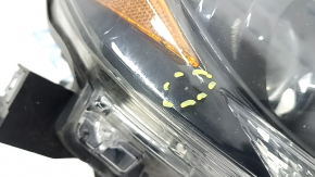 Headlight front right Nissan Murano z52 15-18 bare prerest halogen, dark with black mask, sand, scratches, dirty from the inside