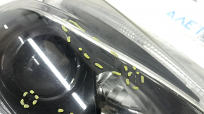 Headlight front right Nissan Murano z52 15-18 bare prerest halogen, dark with black mask, sand, scratches, dirty from the inside