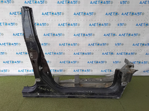 Body pillar central right Nissan Rogue 14-20 with threshold, non-standard, black, sawed off