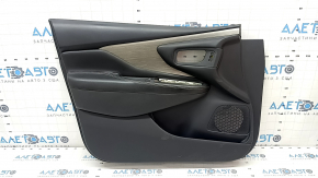 Door trim card front left Nissan Murano z52 17- black with black insert leather, under memory, armrest black leather, molding gray gloss, with backlight, scuffed, dents