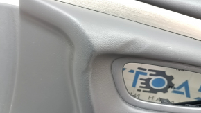 Door trim card front right Nissan Murano z52 15-18 black with black insert leather, armrest black leather, molding gray gloss, with backlight, scuffed, dents