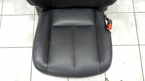 Passenger seat Nissan Murano z52 18- without airbag, electric, black leather, perforation, white stitching, working driftwood, for cleaning