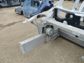 Front right quarter Tesla Model S 16-20 rest AWD, aluminum panel, on the body, white