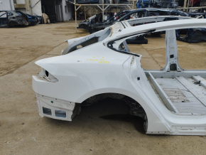 Quarter wing rear right Tesla Model S 12-20 on the body, aluminum panel, white