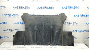 Tesla Model S 16-20 rear underbody protection type 2 dented, tears, scuffed
