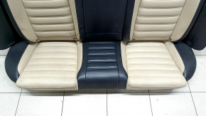Rear row of seats 2nd row VW CC 08-17 black leather with beige inserts, perforation, dents in the leather