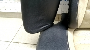 Rear row of seats 2nd row VW CC 08-17 black leather with beige inserts, perforation, dents in the leather