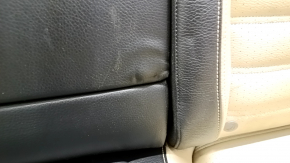 Rear row of seats 2nd row VW CC 08-17 black leather with beige inserts, perforation, dents in the leather