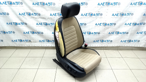 Passenger seat VW CC 08-17 without airbag, electric, leather black with beige inserts, shot