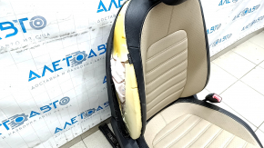 Passenger seat VW CC 08-17 without airbag, electric, leather black with beige inserts, shot