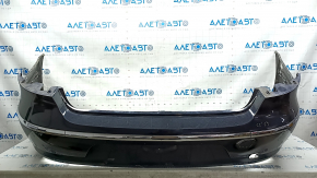 Bare rear bumper VW CC 13-17 rest, black, with moldings, broken fasteners, crack, dented, scratches, crack on molding, chrome peeling