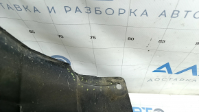 Bare rear bumper VW CC 13-17 rest, black, with moldings, broken fasteners, crack, dented, scratches, crack on molding, chrome peeling