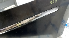 Bare rear bumper VW CC 13-17 rest, black, with moldings, broken fasteners, crack, dented, scratches, crack on molding, chrome peeling