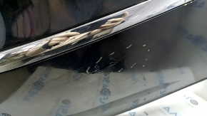 Bare rear bumper VW CC 13-17 rest, black, with moldings, broken fasteners, crack, dented, scratches, crack on molding, chrome peeling