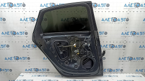 Door assembly rear left Audi A4 B9 17-19 graphite LX7L, keyless, bumps, scratches on glass, scratches on trim
