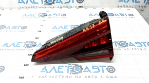 Lamp inside trunk lid right Audi A4 B9 17-19 sedan LED, cracks in glass