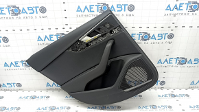Door trim card rear left Audi A4 B9 17-19 black, black armrest leather, insert black leather, Bang and Olufsen, butt