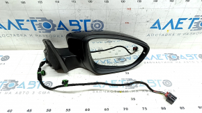 Side mirror right VW CC 13-17 rest 7 pins, turn signal, backlight, black, scratches