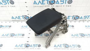 Armrest center console Audi A4 B9 17-19 black leather, with bracket