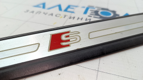 Door sill trim outer front left Audi A4 B9 17- S-Line with illumination, scratches