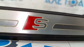 Door sill trim outer front right Audi A4 B9 17- S-Line with illumination, scratches